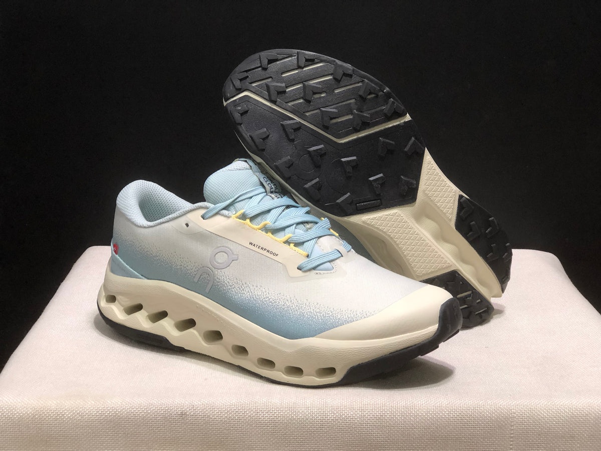 On Waterproof Outdoor Sneakers - Light Blue & Cream