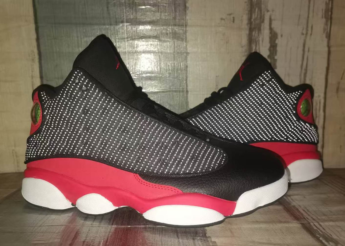 Black & Red High-Top Sneakers
