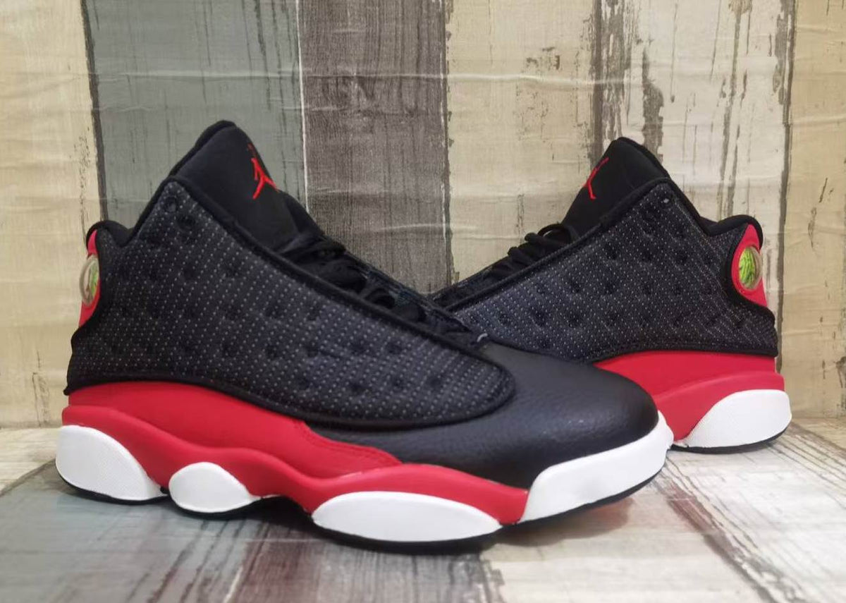 Black & Red High-Top Sneakers