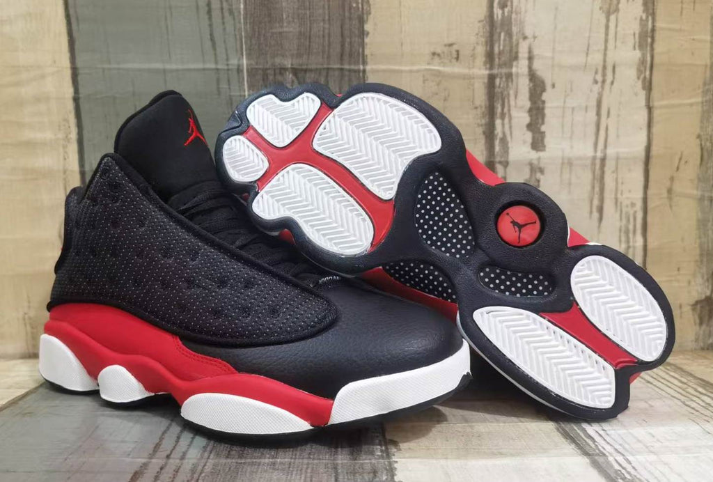Black & Red High-Top Sneakers